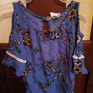 Girl's cold shoulder blouse